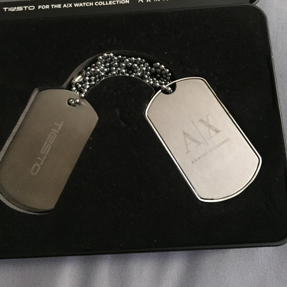 Armani exchange usb tag necklace